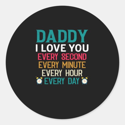 パパ愛してる毎秒分時間 ラウンドシール (正面)