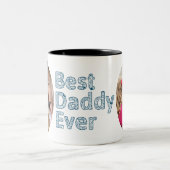 パパ愛してる1日目の幸せ。 ツートーンマグカップ (中央)