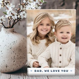 パパ愛するハートブルーファーザー日 フォトブロック