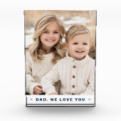 パパ愛するハートブルーファーザー日 フォトブロック (正面)