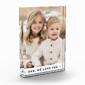 パパ愛するハートブルーファーザー日 フォトブロック (左)