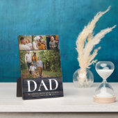 パパ愛するフォトコラージュ父素朴モダン父 フォトプラーク (側面)