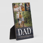 パパ愛するフォトコラージュ父素朴モダン父 フォトプラーク (側面)