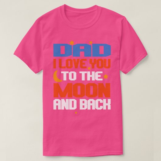 パパ愛する月と背中 Tシャツ (デザイン正面)