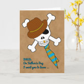 パパ愛する父の日にスカル カード (黄色い花)