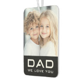 パパ愛する父の日写真黒 カーエアーフレッシュナー (左)