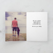 パパ愛する3枚の写真お父さんのデイカード カード (内部)