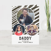 パパ愛すストライプる3写真父の日 カード (正面)