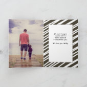 パパ愛すストライプる3写真父の日 カード (内部)