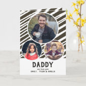 パパ愛すストライプる3写真父の日 カード (黄色い花)