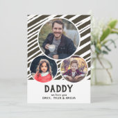パパ愛すストライプる3写真父の日 シーズンカード (スタンド正面)