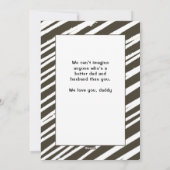 パパ愛すストライプる3写真父の日 シーズンカード (裏面)