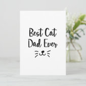 パパ愛猫の父の日の猫好きペット愛ギフト カード (スタンド正面)