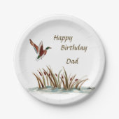 パパ感謝してい、カタールの上のマラード、メモリ ペーパープレート (正面)