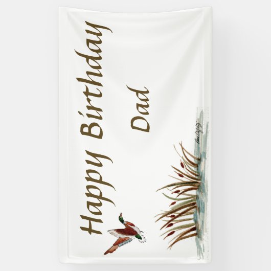 パパ感謝してい、カタールの上のマラード、メモリ 横断幕 (縦)