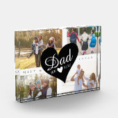 パパ我々ハートお父さんの日キッドの名前4 Photo フォトブロック (左)