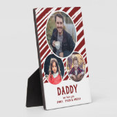 パパ我々愛あなた赤ストライプ3写真お父さんの日 フォトプラーク (側面)