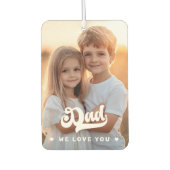 パパ我々愛する写真ハート文字父の日 カーエアーフレッシュナー (正面)