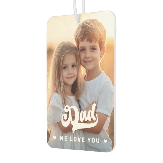 パパ我々愛する写真ハート文字父の日 カーエアーフレッシュナー (左)