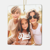 パパ我々愛する写真ハート文字父の日 セラミックオーナメント (左)