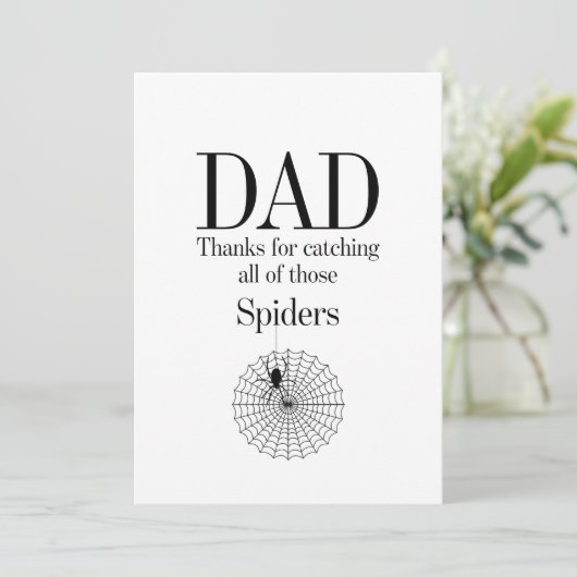 パパ捕獲スパイダーズ父の日誕生日カード カード (スタンド正面)