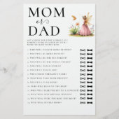 パパ推測誰の赤ちゃんシャワーゲームフェアリープリンセス チラシ (正面)