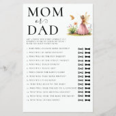 パパ推測誰の赤ちゃんシャワーゲームフェアリープリンセス チラシ (正面)