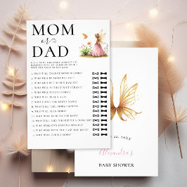 パパ推測誰の赤ちゃんシャワーゲームフェアリープリンセス チラシ