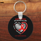 パパ支援法の父赤いハート病アワレン キーホルダー (正面)