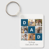 パパ数々のコラージュ写真父の日の形見 キーホルダー (正面)