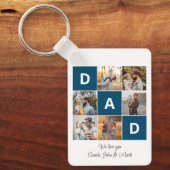 パパ数々のコラージュ写真父の日の形見 キーホルダー (正面)