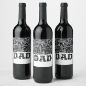 パパ整備士 車の ワインラベル (ボトル)