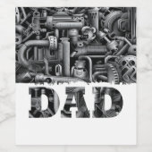 パパ整備士 車の ワインラベル (シングルラベル)