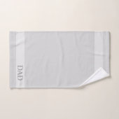 パパ文字オンライトシルバーグレーシェード バスタオルセット (ハンドタオル)