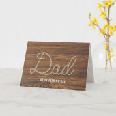 パパ文字ロープデザインオン木材の父の日 カード (黄色い花)