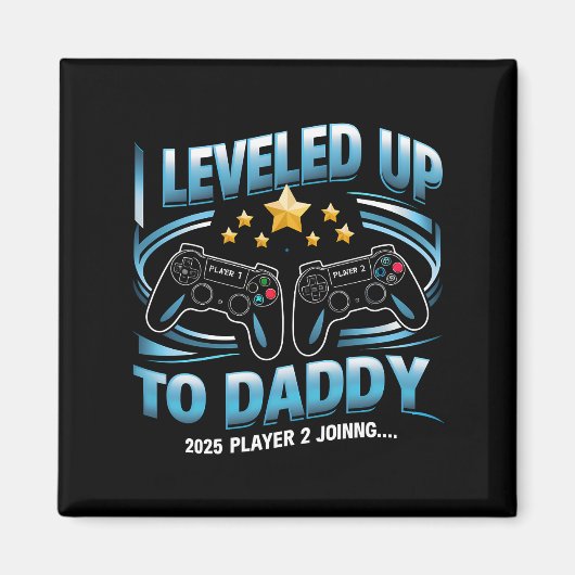 パパ昇格2025 面白い 近いうちにパパになる マグネット (正面)