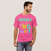 パパ最高にかわいいドーナツの誕生日家族テーマの女の子 Tシャツ (正面フル)