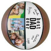 パパ最高のがサインした写真ホワイトバスケットボール バスケットボール (縦)