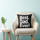 パパ最高のがブラック/ホワイトのお父さんの日 クッション (椅子)