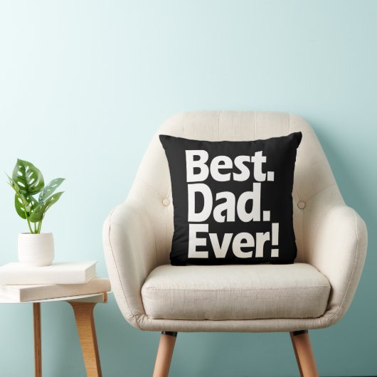 パパ最高のがブラック/ホワイトのお父さんの日 クッション (椅子)