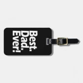 パパ最高のがブラック/ホワイトのお父さんの日 ラゲッジタグ (正面横)