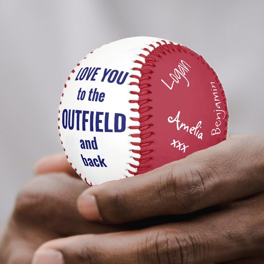 パパ最高のが今までに署名した赤白青野球 野球ボール