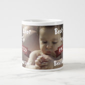 パパ最高のが最近グランドパ写真に昇格 ジャンボコーヒーマグカップ (正面)