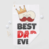 パパ最高ののゴルフ仲間最高のパパ ゴルフタオル (インサイチュ)