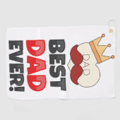 パパ最高ののゴルフ仲間最高のパパ ゴルフタオル (横)