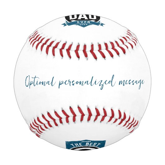 パパ最高のの父モダンの日の贈り物 野球ボール (正面)