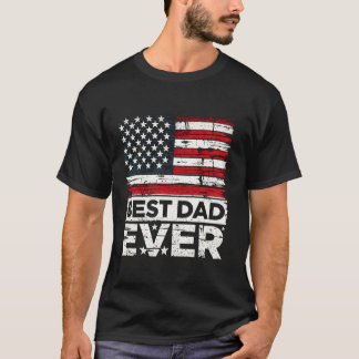 パパ最高のはアメリカ国旗のパトリオット・ファーザー・ヴェート Tシャツ