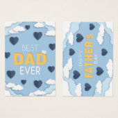 パパ最高のは今までにかわいい父のデイカード (正面&裏面)