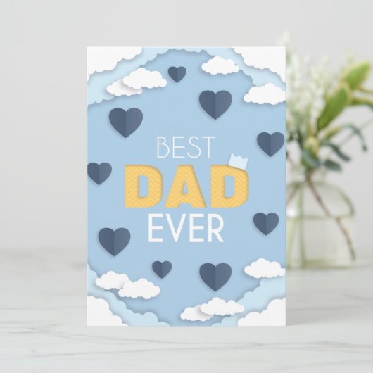 パパ最高のは今までにかわいい父のデイカード (スタンド正面)
