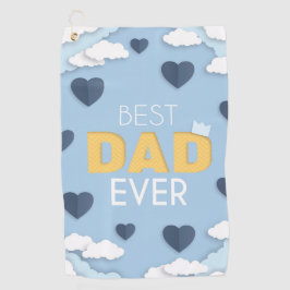 パパ最高のは今までにかわいい父のデイレーベル ゴルフタオル